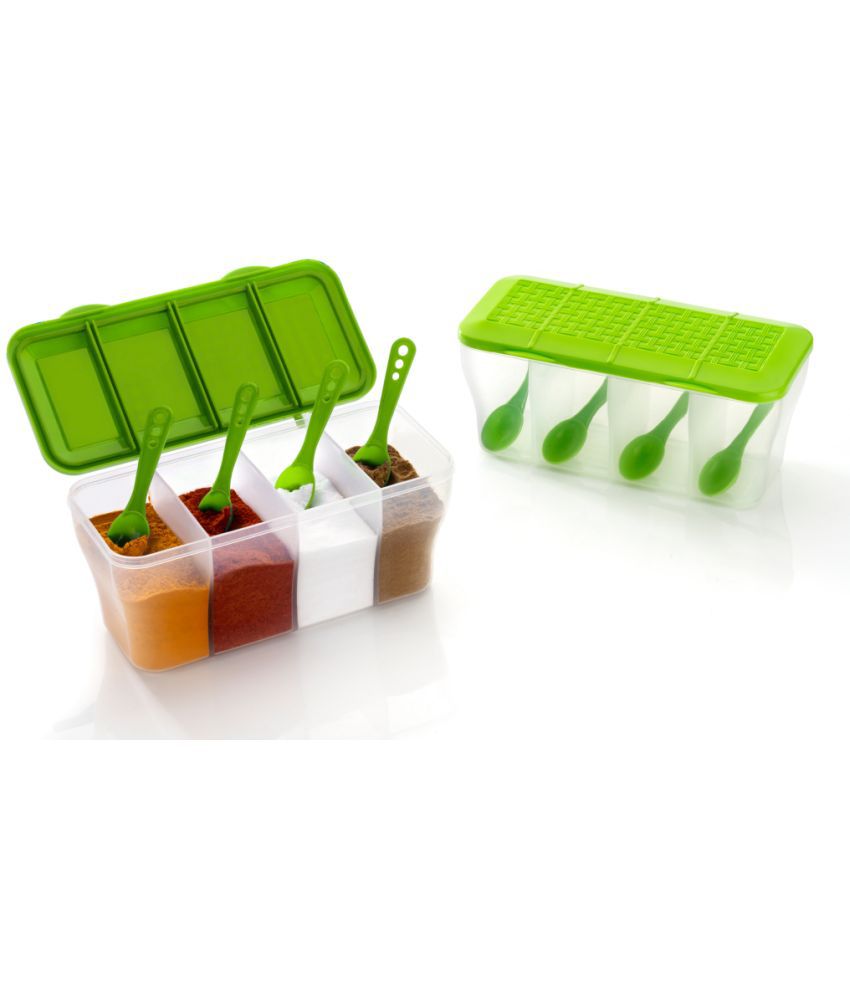     			FIT4CHEF Spice Container PET Green Spice Container ( Set of 2 )