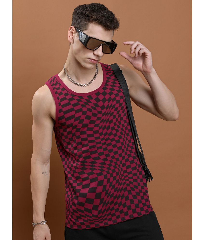     			Ketch Polyester Relaxed Fit Printed Sleeveless Men's T-Shirt - Burgundy ( Pack of 1 )