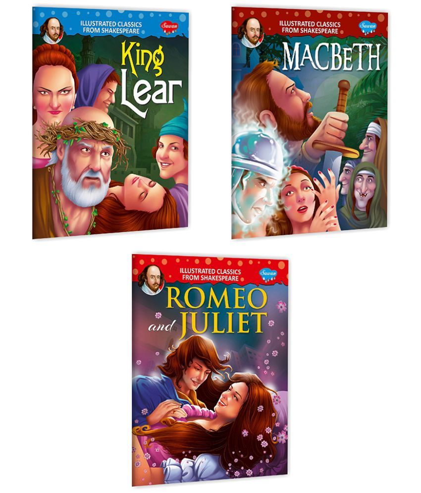     			King Lear, Mackbath, Romeo And Juliet | Set Of 3 Books Shakespeare Illustrated Classics By Sawan (Paperback, Manoj Publications Editorial Board)