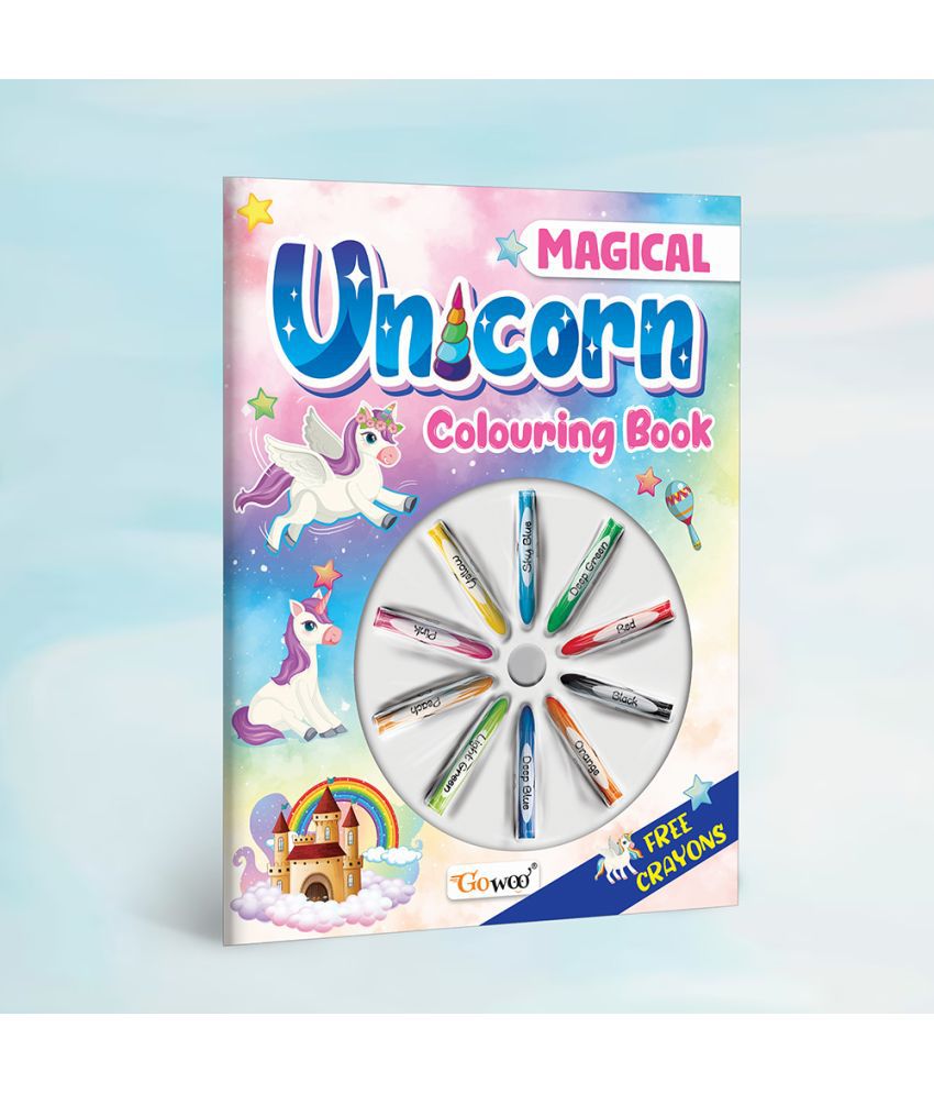     			Magical Unicorn Colouring Book With Crayons| Enchanted Unicorn Magical Colouring
