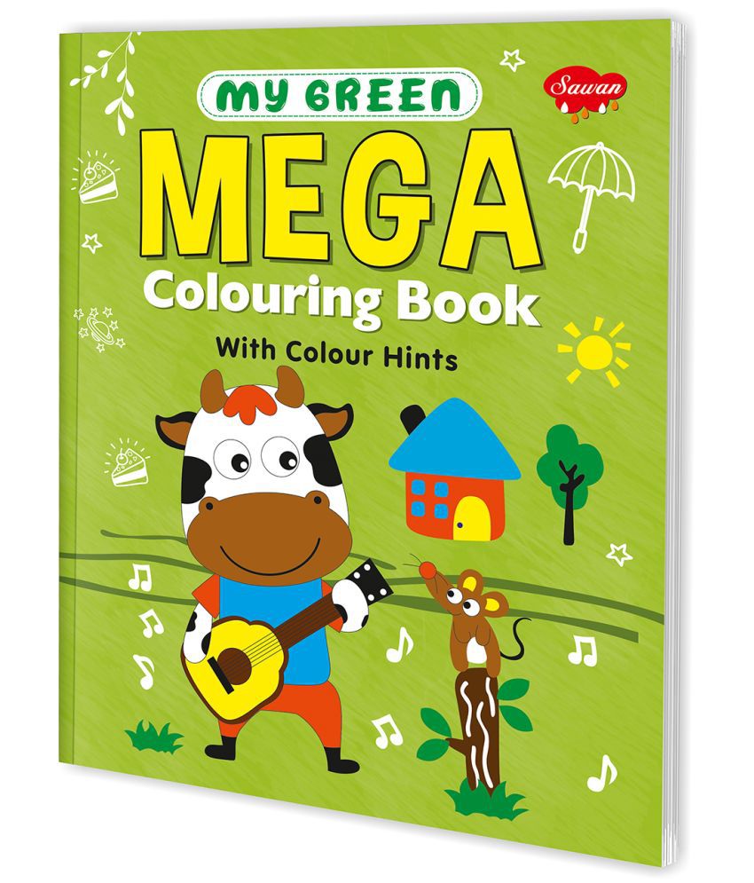     			Sawan Present My Green Mega Colouring Book With Colour Hints | Perfect Gift For Preschool, Nursery, Early Learners And Kindergarten Children