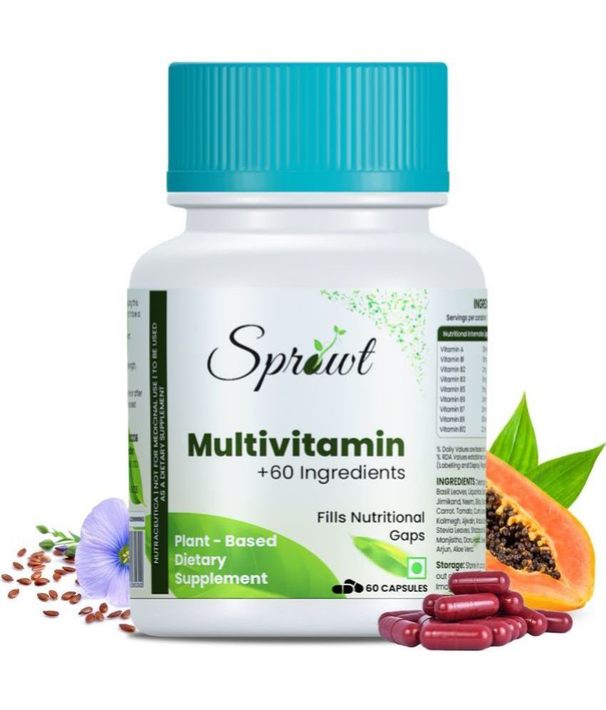     			Sprowt Plant Based Multivitamin 60+ Ingredients Veg Capsule