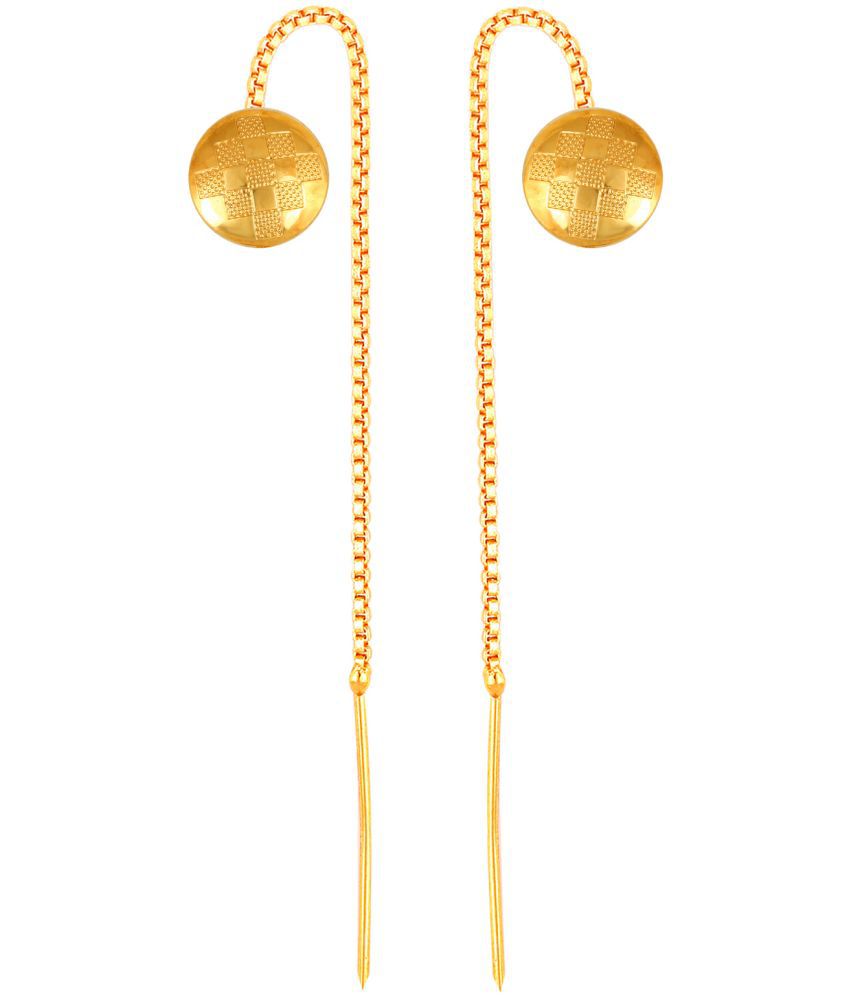     			VIVASTRI Golden Threader Earrings ( Pack of 1 )