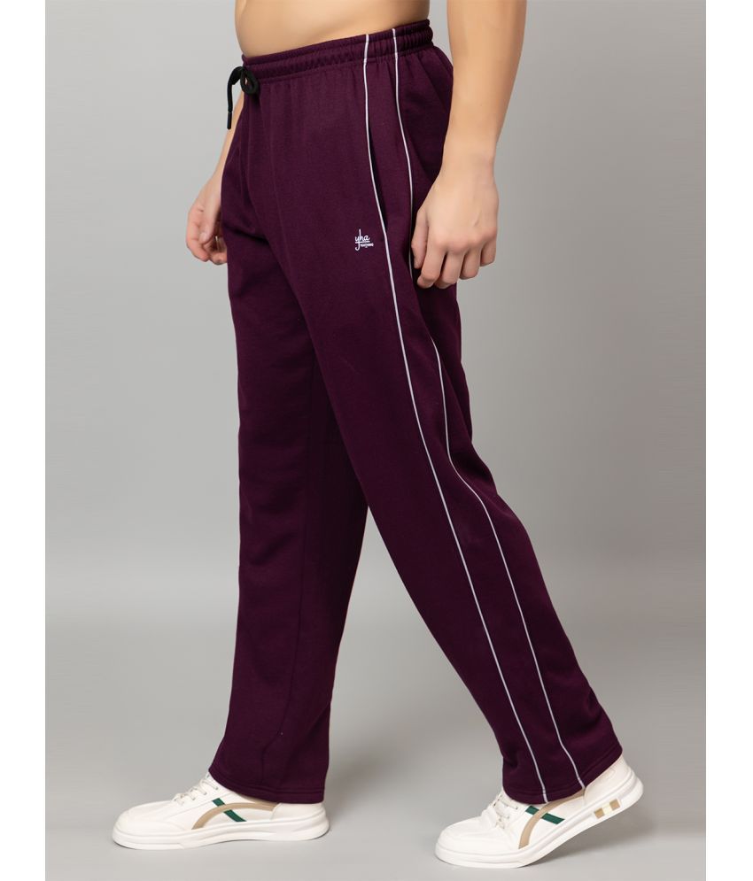     			YHA Purple Fleece Men's Trackpants ( Pack of 1 )