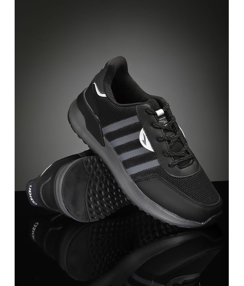     			ASIAN TARGET-02 Black Men's Sports Running Shoes