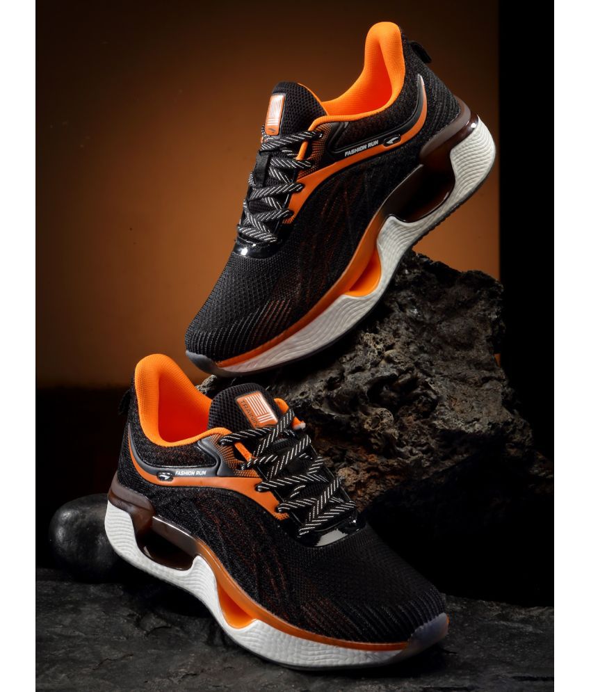     			ASIAN TWINSPRING-01 Black Men's Sports Running Shoes