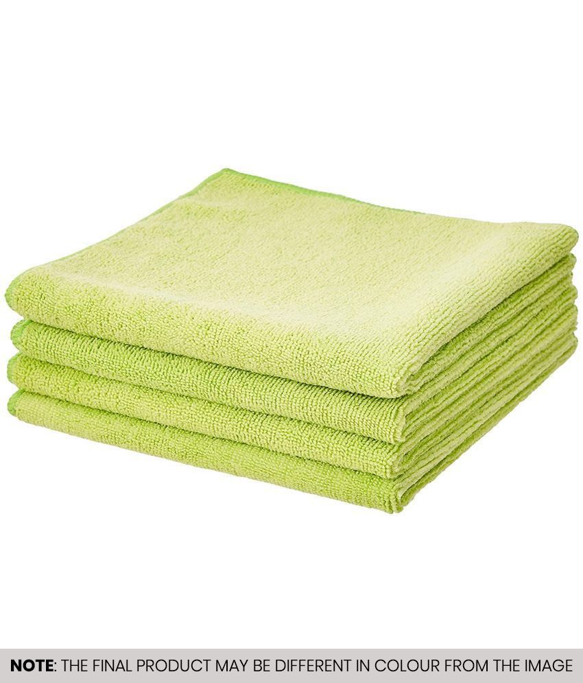     			HOMETALES - Multicolor 240 GSM Drying Towel For Automobile ( Pack of 4 )