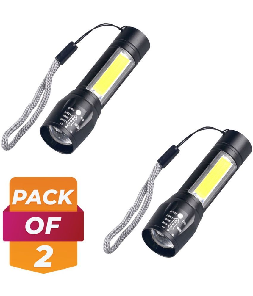     			MZ - 2W Rechargeable Flashlight Torch ( Pack of 2 )