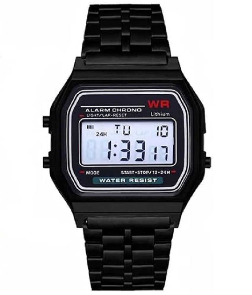     			Newman Black Metal Digital Men's Watch