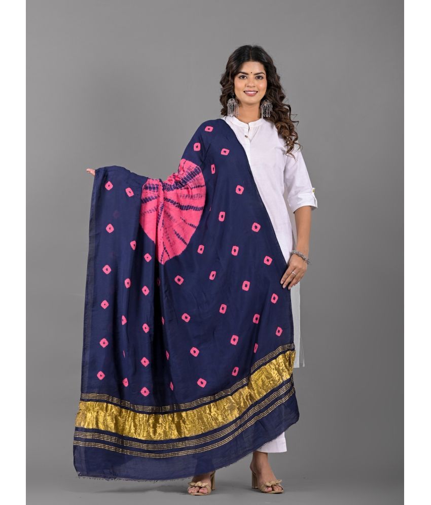     			Apratim Blue Cotton Women's Dupatta - ( Pack of 1 )