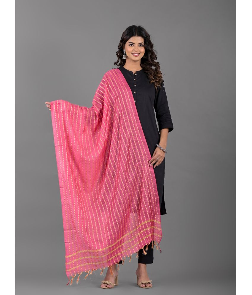     			Apratim Pink Cotton Women's Dupatta - ( Pack of 1 )