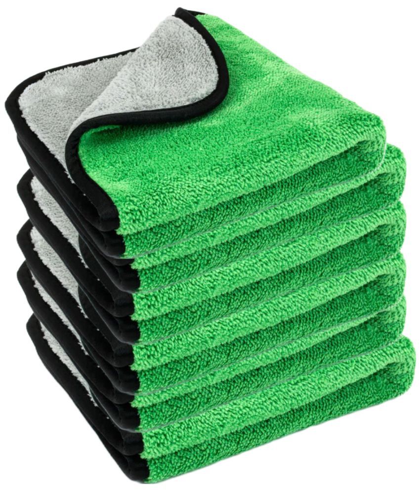     			Auto Hub Green 600 GSM Drying Towel For Automobile ( Pack of 6 )