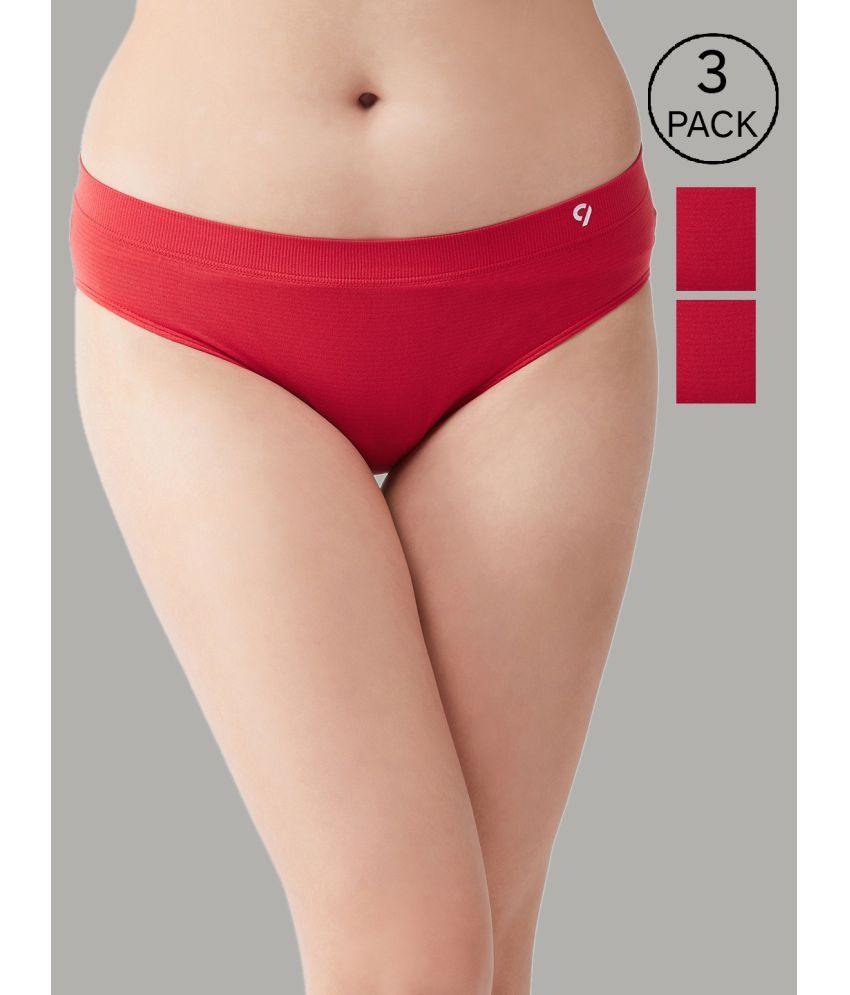     			C9 Airwear Red Nylon Solid Women's Bikini ( Pack of 3 )