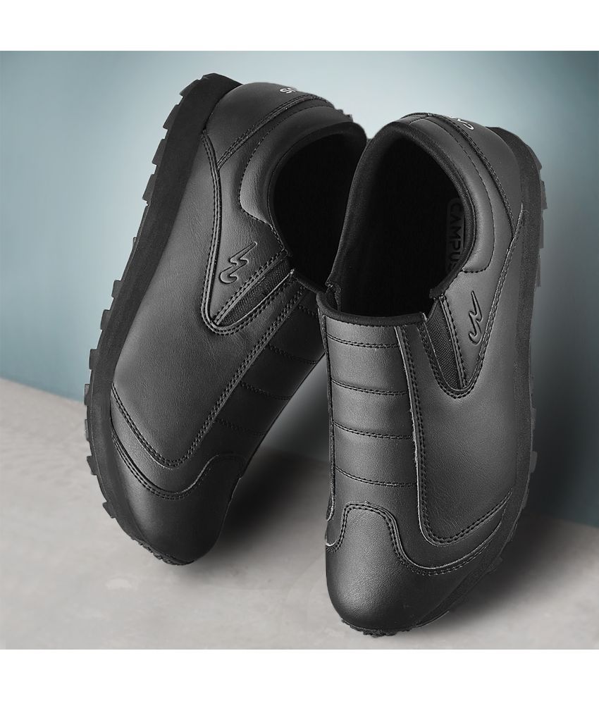     			Campus BLOCK Black Men's Slip-on Shoes