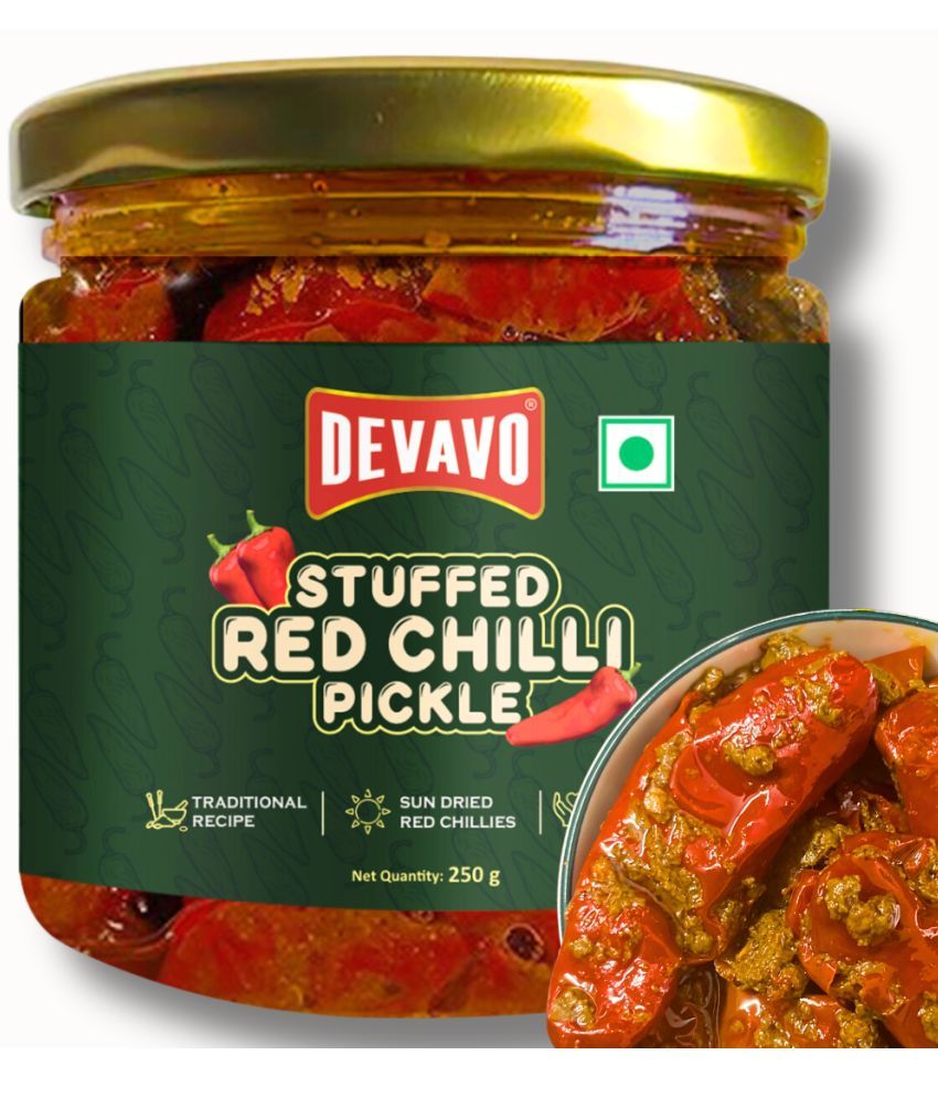     			Devavo Stuffed Red Chilli Fruit & Vegetable Pickle 250 g