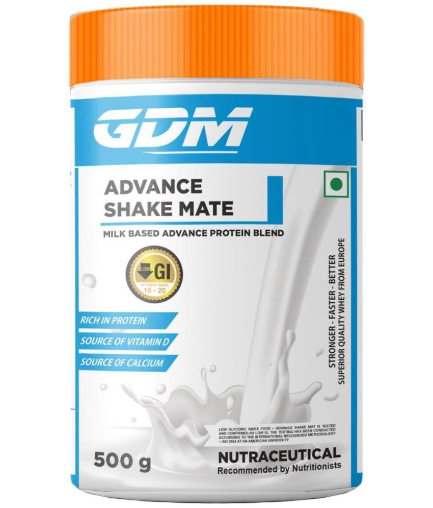     			GDM NUTRACEUTICALS LLP Advance Shake Mate with Rich Protein 500 gm Meal Replacement Powder