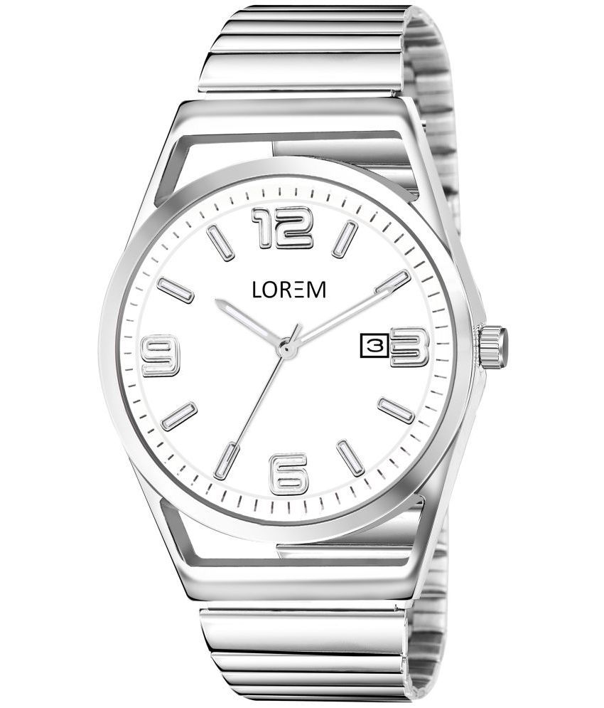     			Lorem Silver Stainless Steel Analog Men's Watch