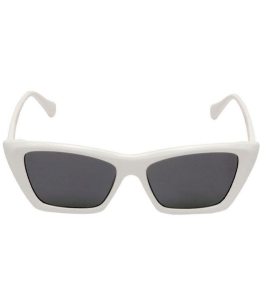     			MESPEE White Square Sunglasses ( Pack of 1 )