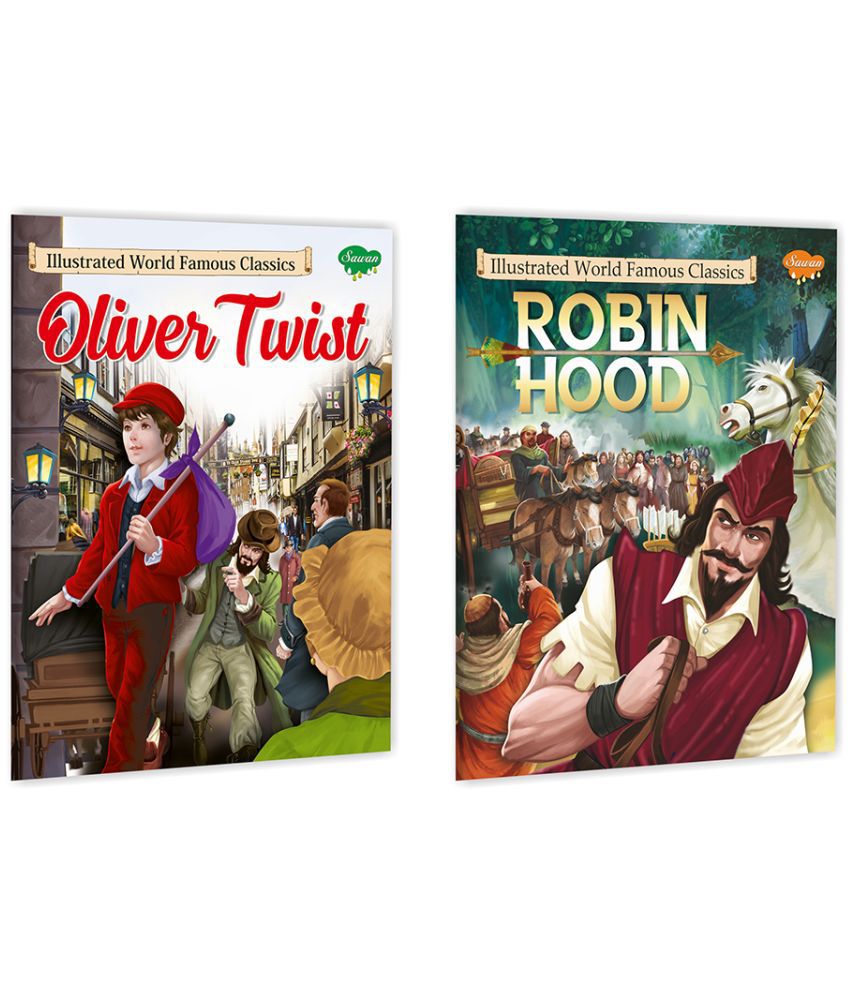     			Sawan Set Of 2 Illustrated World Famous Classic Oliver Twist & Robin Hood (Paperback, Manoj Publications Editorial Board)