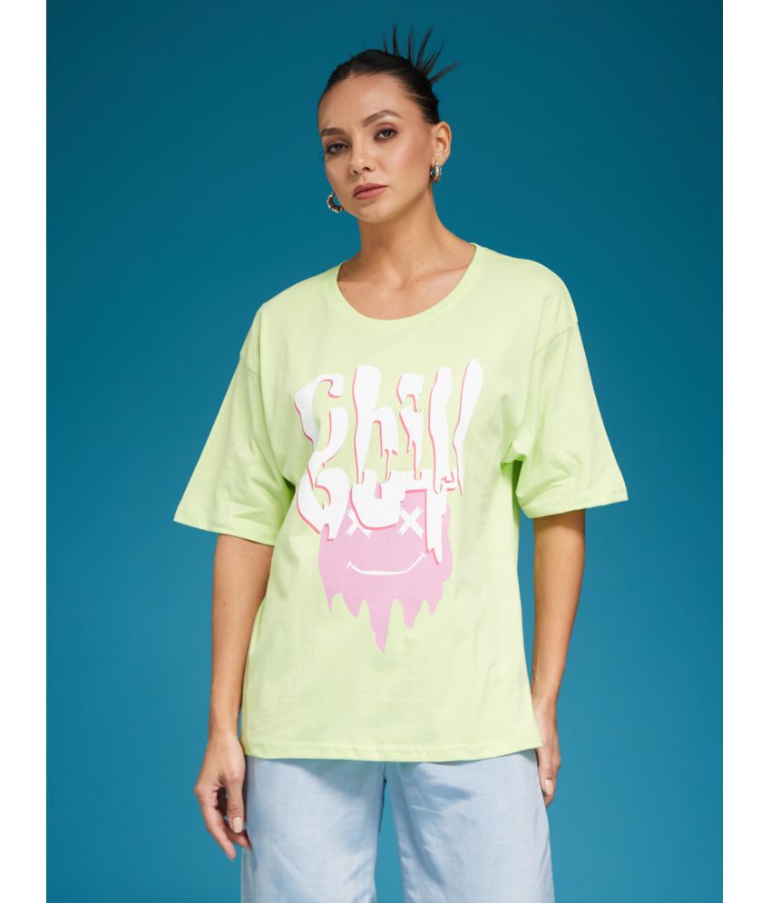     			Smartees Green Cotton Blend Women's T-Shirt ( Pack of 1 )