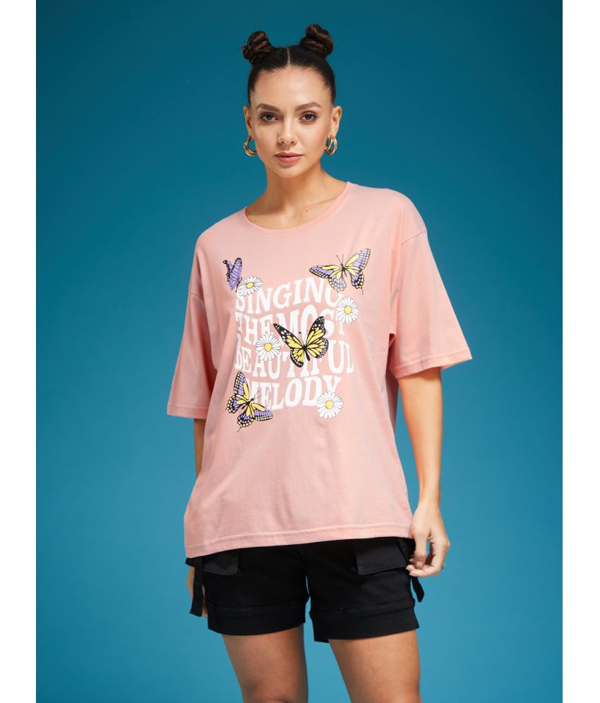     			Smartees Pink Cotton Blend Women's T-Shirt ( Pack of 1 )