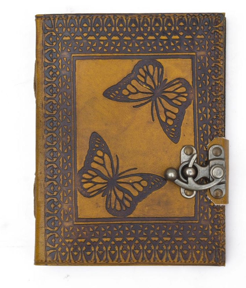     			Leather Butterfly Diary / notebook A5 Diary