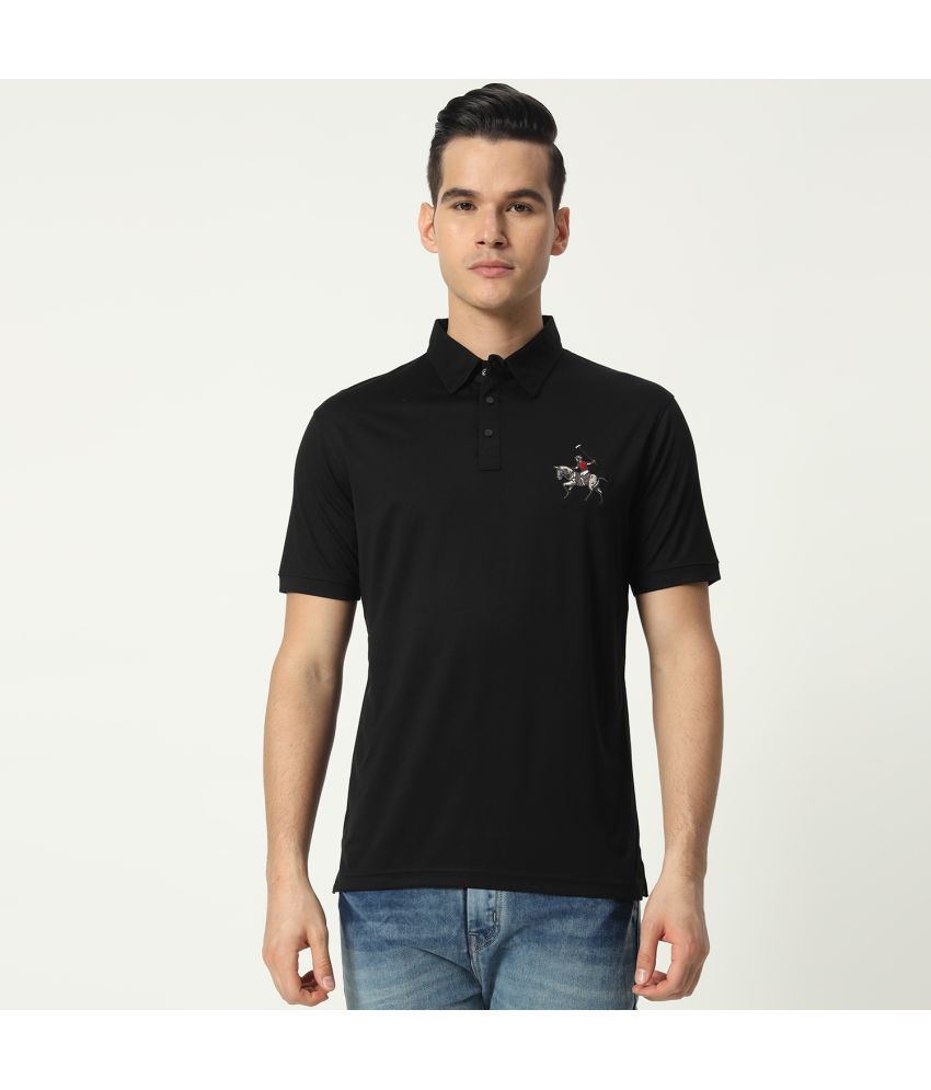     			TAB91 Cotton Blend Regular Fit Solid Half Sleeves Men's Polo T Shirt - Black ( Pack of 1 )