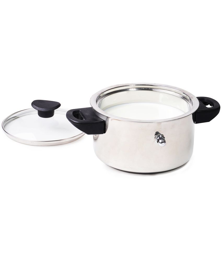     			The Indus Valley Milk Cooker with Lid Stainless Steel No Coating Milk Boiler ( Pack of 1 )