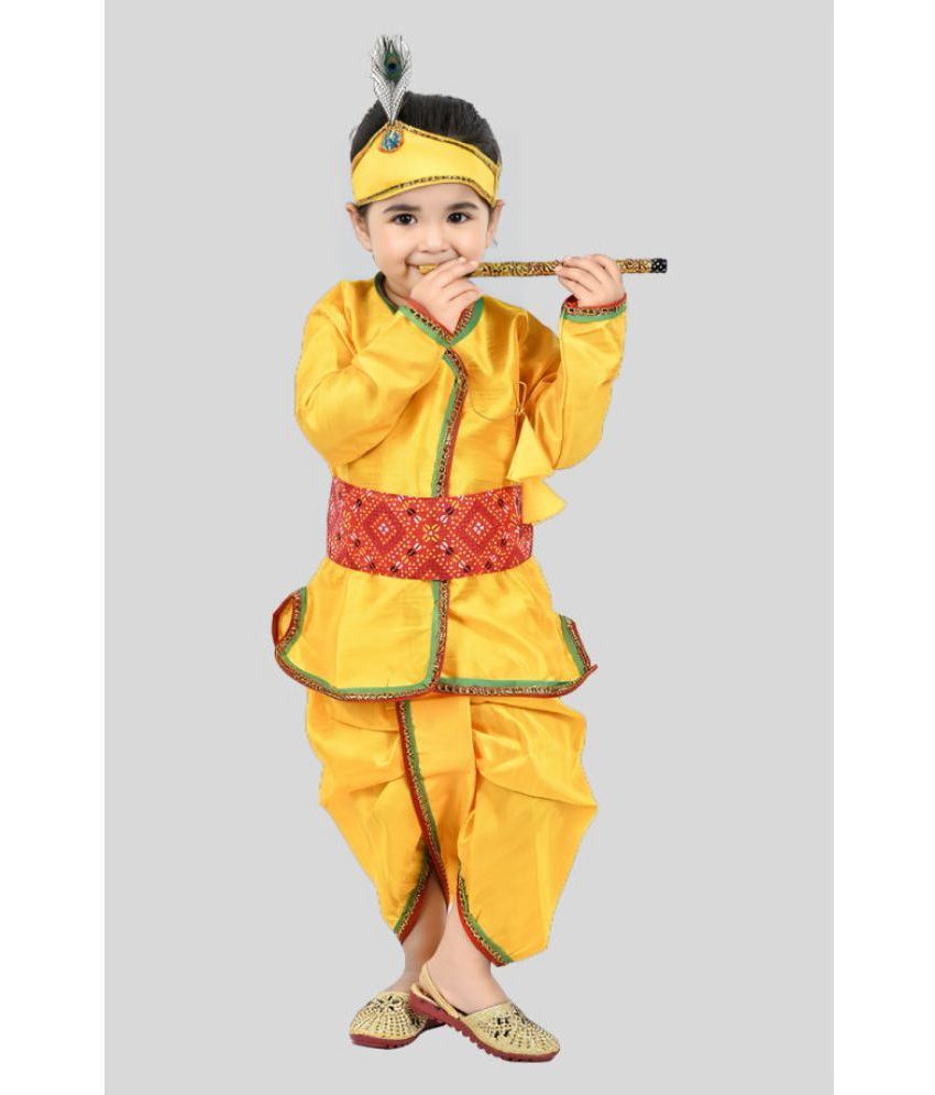     			s muktar garments Yellow Synthetic Boys Mythological Character Costume ( Pack of 1 )