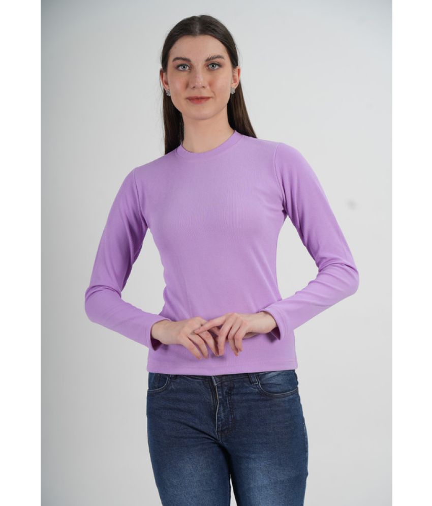     			25DEGREE N Purple Cotton Blend Women's Regular Top ( Pack of 1 )