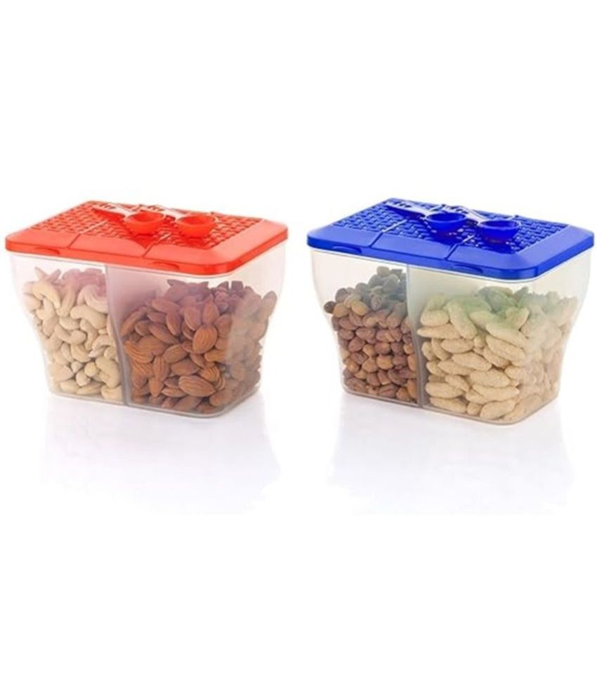     			Analog Kitchenware Dal/Masala/Vegetable PET Multicolor Multi-Purpose Container ( Set of 2 )