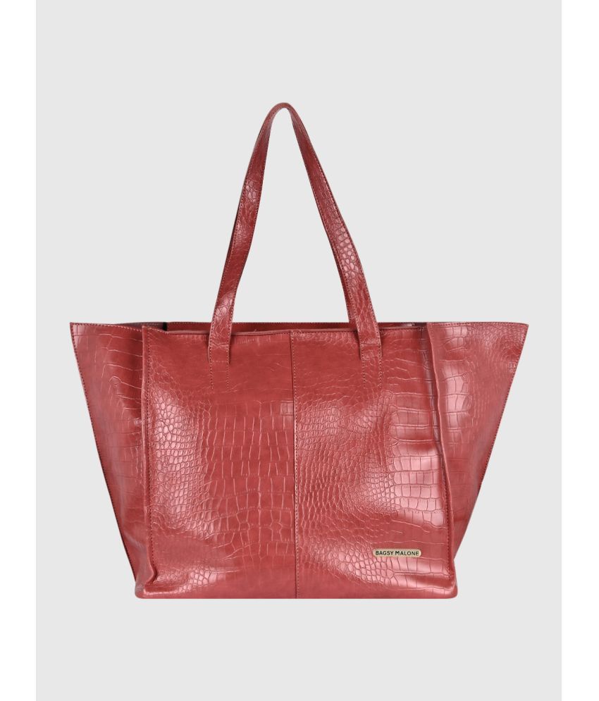     			Bagsy Malone Red PU Tote Bag