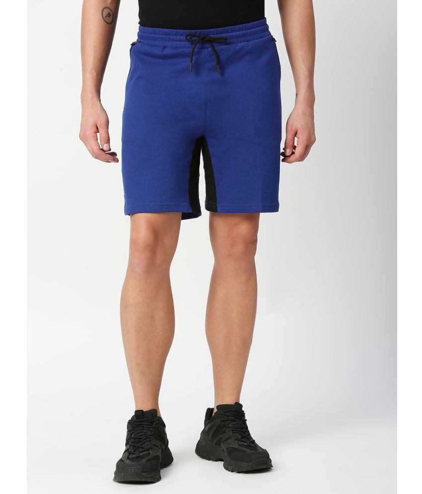     			Fitz Blue Cotton Blend Men's Shorts ( Pack of 1 )