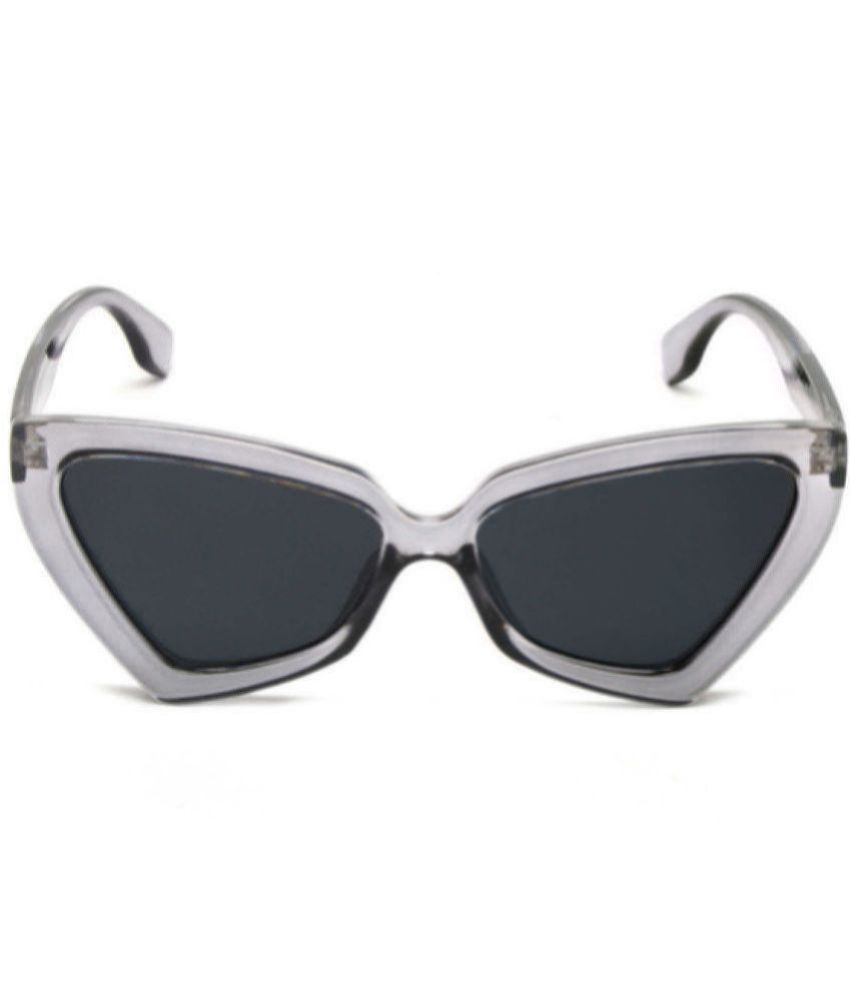     			MESPEE Light Grey Cat Eye Sunglasses ( Pack of 1 )