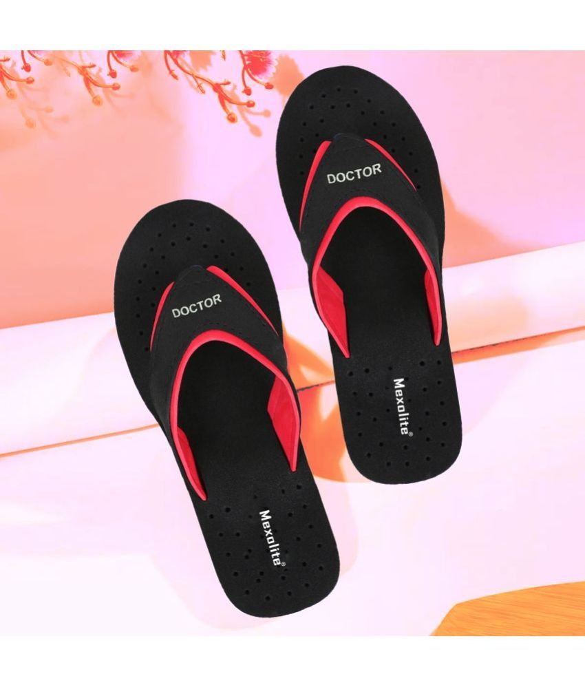     			Mexolite Black Women's Thong Flip Flop