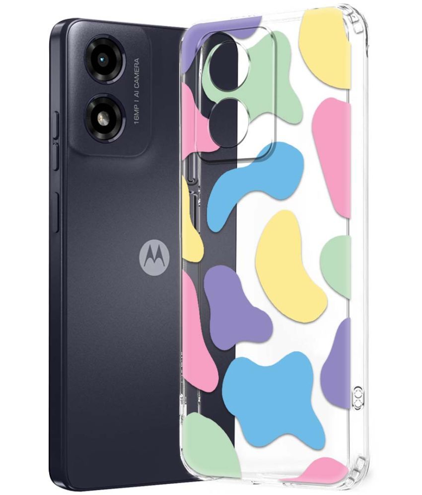     			NBOX Multicolor Printed Back Cover Silicon Compatible For Motorola G04 ( Pack of 1 )