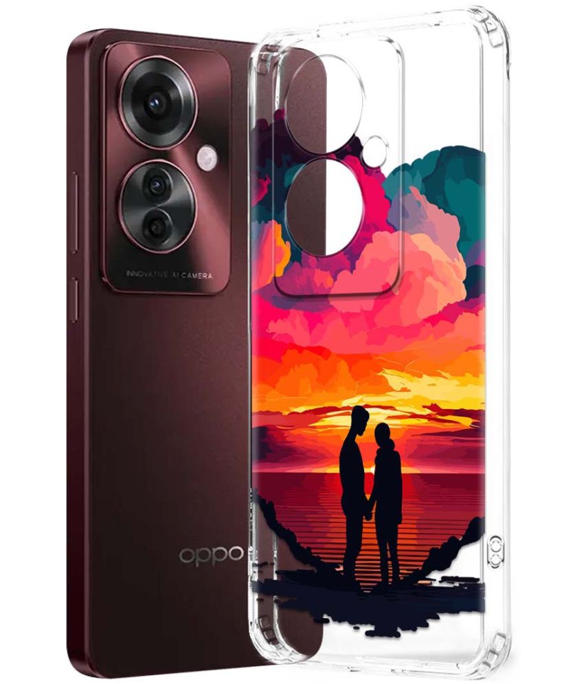     			NBOX Multicolor Printed Back Cover Silicon Compatible For Oppo F25 Pro 5G ( Pack of 1 )