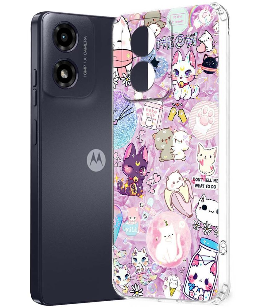     			NBOX Multicolor Printed Back Cover Silicon Compatible For Motorola G04 ( Pack of 1 )
