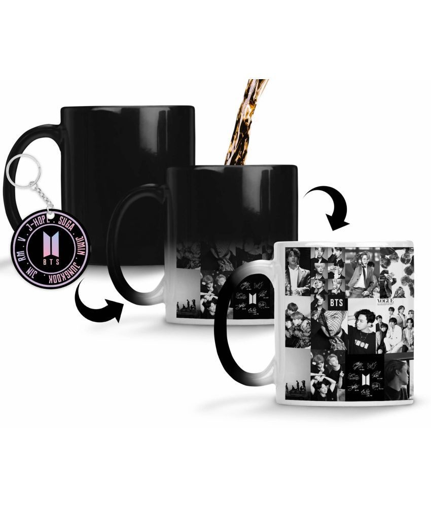     			NH10 DESIGNS BTS Mug & Keychain Multicolor Ceramic Coffee Mug ( Pack of 2 )