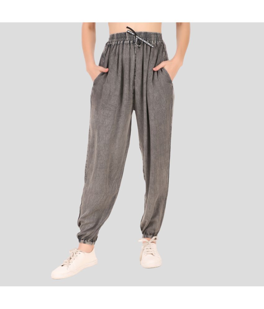     			PPTHEFASHIONHUB Grey Rayon Loose Women's Joggers ( Pack of 1 )