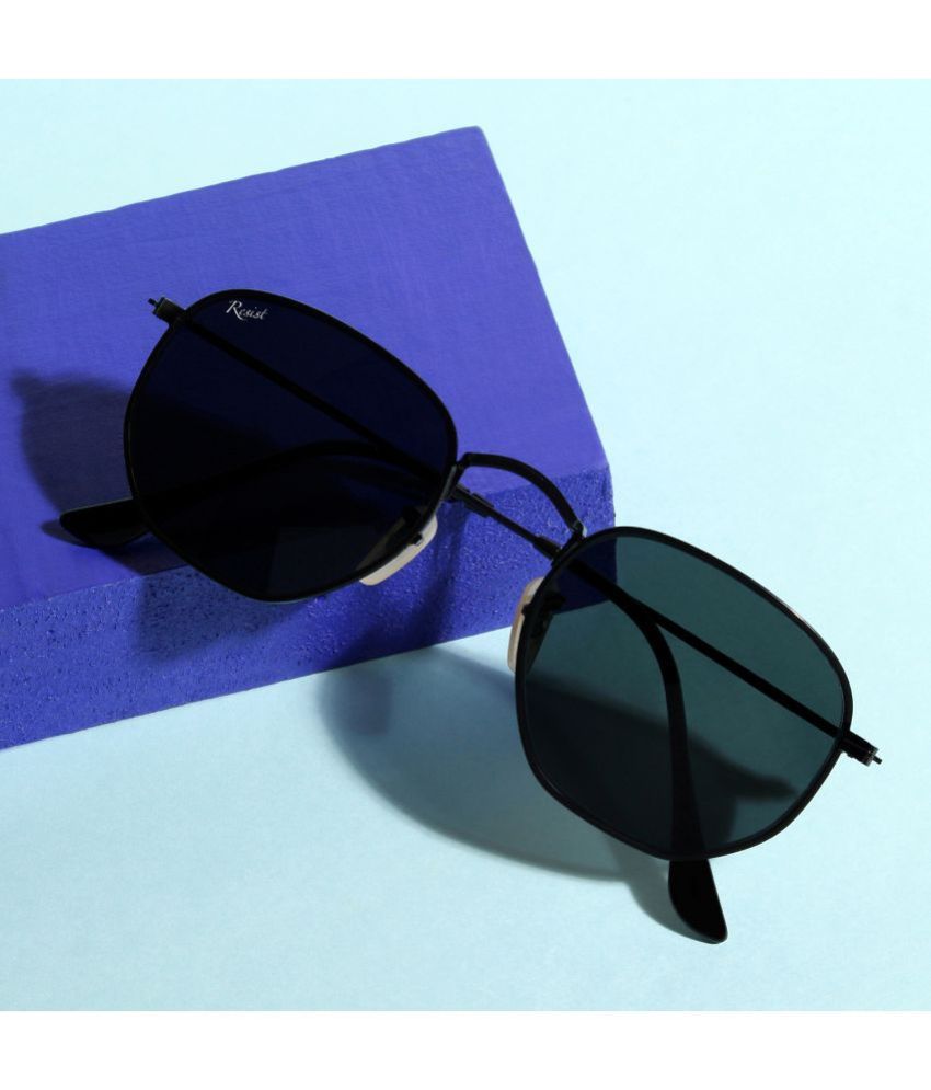     			RESIST EYEWEAR Black Square Sunglasses ( Pack of 1 )