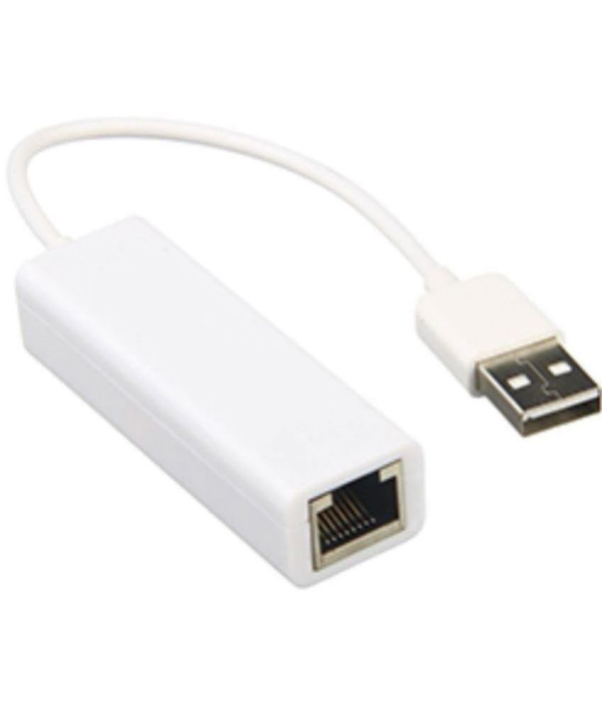     			Ranz USB 2.0 TO LAN (USB 108YS NO.; 9152A)Adapter or Connecter (Cat5e/6/Rj45) LAN 2.0 USB LAN Card  (Colour:- White)For:- Laptop,PC,Desktop,Computer