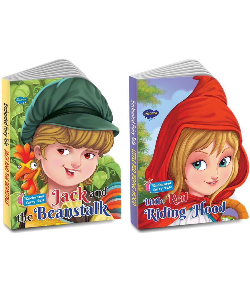     			Sawan Enchanted Fairy Tale Story Books | Pack of 2 Books | Cut Out Die Cut Shape Books (v2)