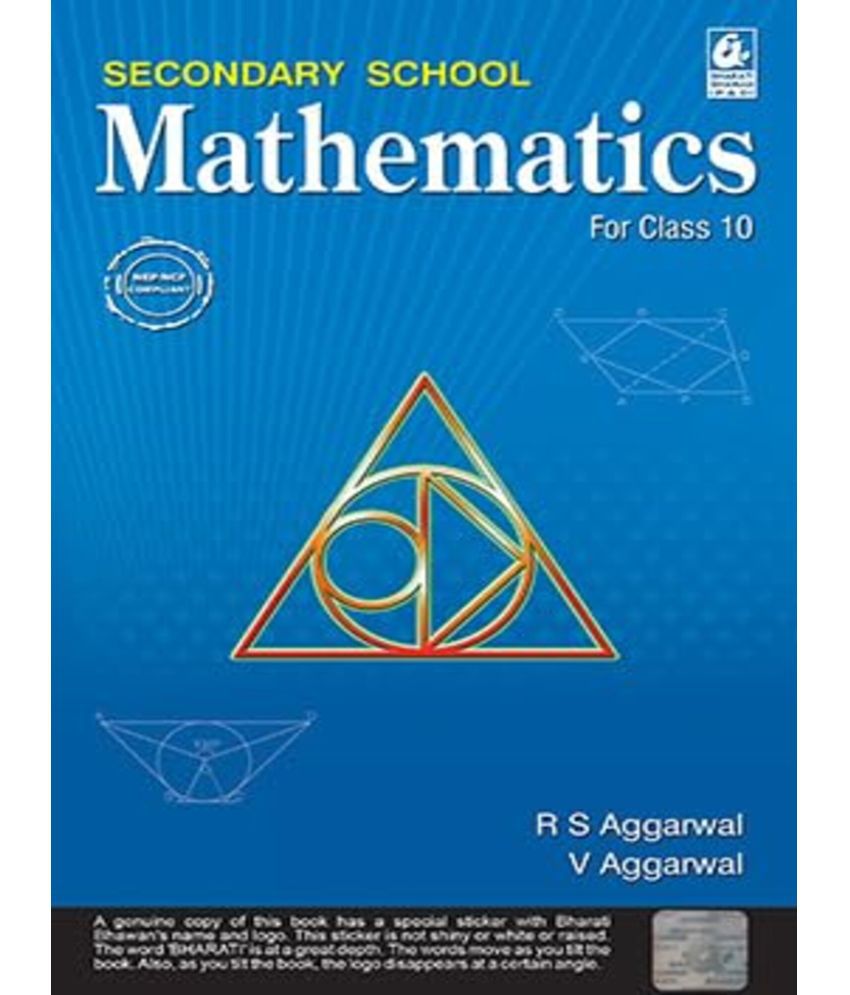     			Secondary School Mathematics for Class 10 - CBSE - by R.S. Aggarwal Examination 2024-2025