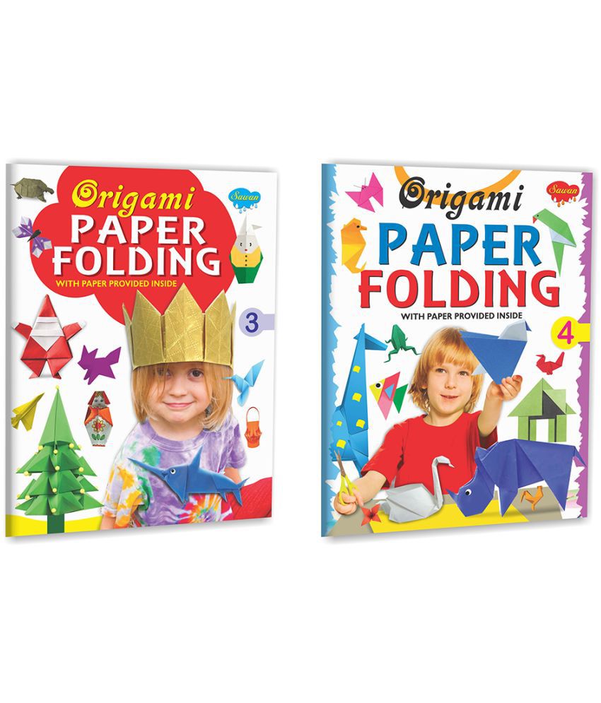     			Set of 2 Activity Books, Origami Paper Folding-3 and 4