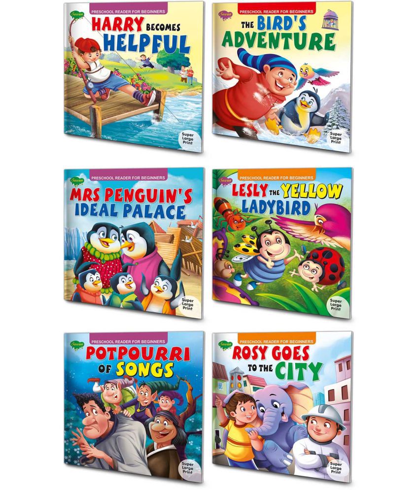     			Story Books For Beginners Pack of 6 Books| Early Reader Series in Large Font (v1)