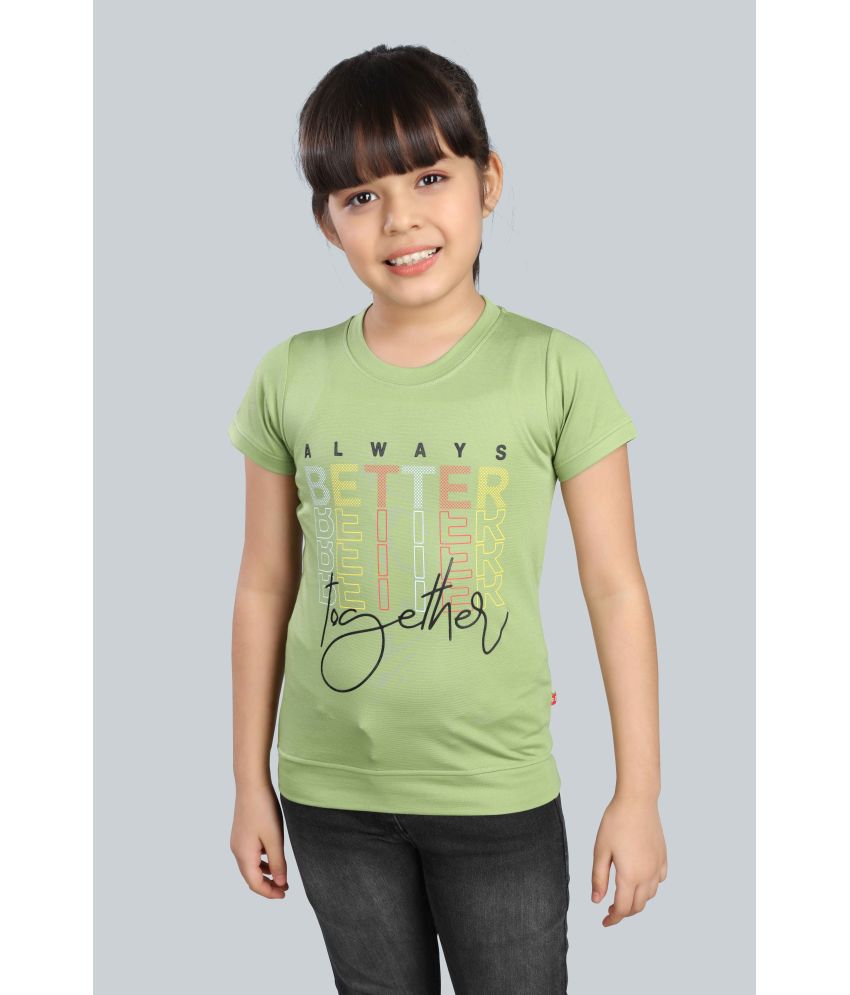     			3PIN Green Cotton Blend Girls T-Shirt ( Pack of 1 )