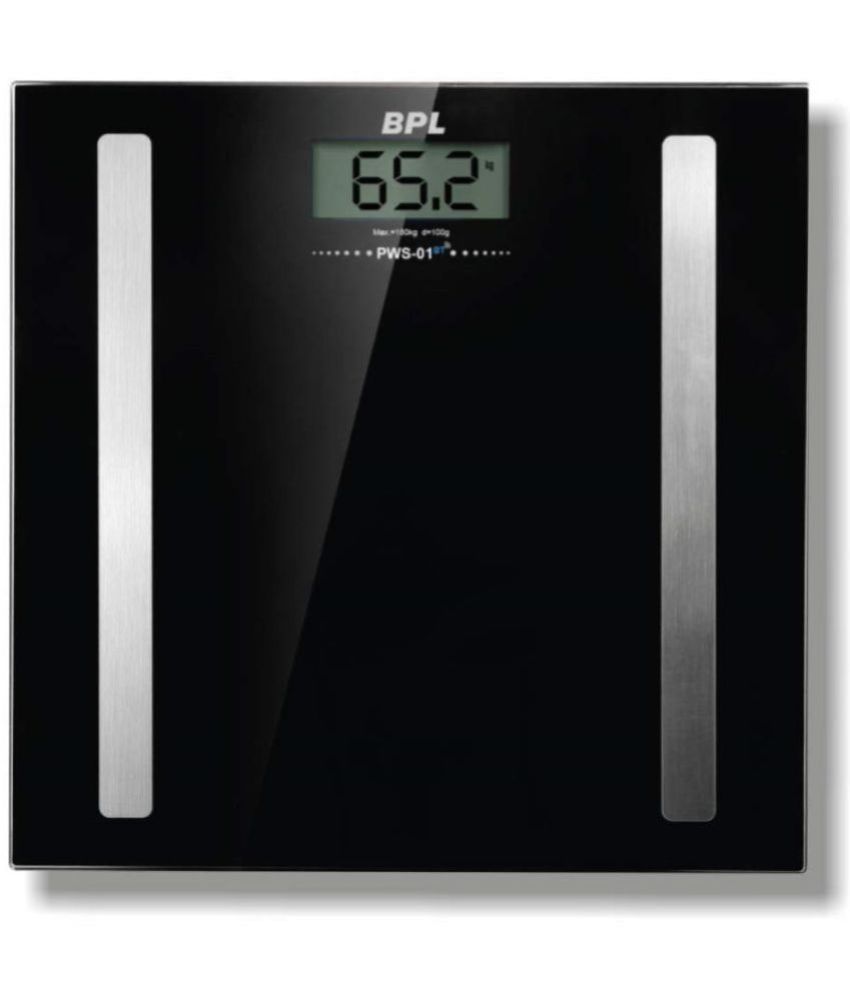     			BPL Medical Technologies Black Glass Digital Weighing Scale