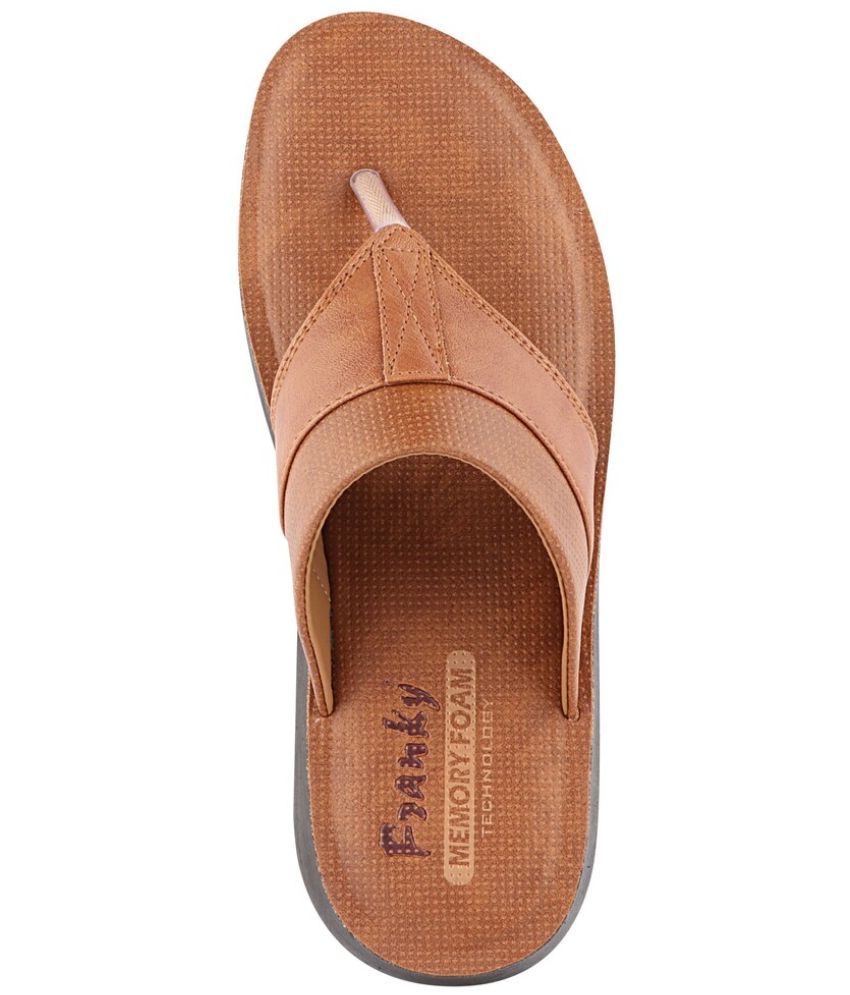     			Franky Tan Men's Leather Slipper