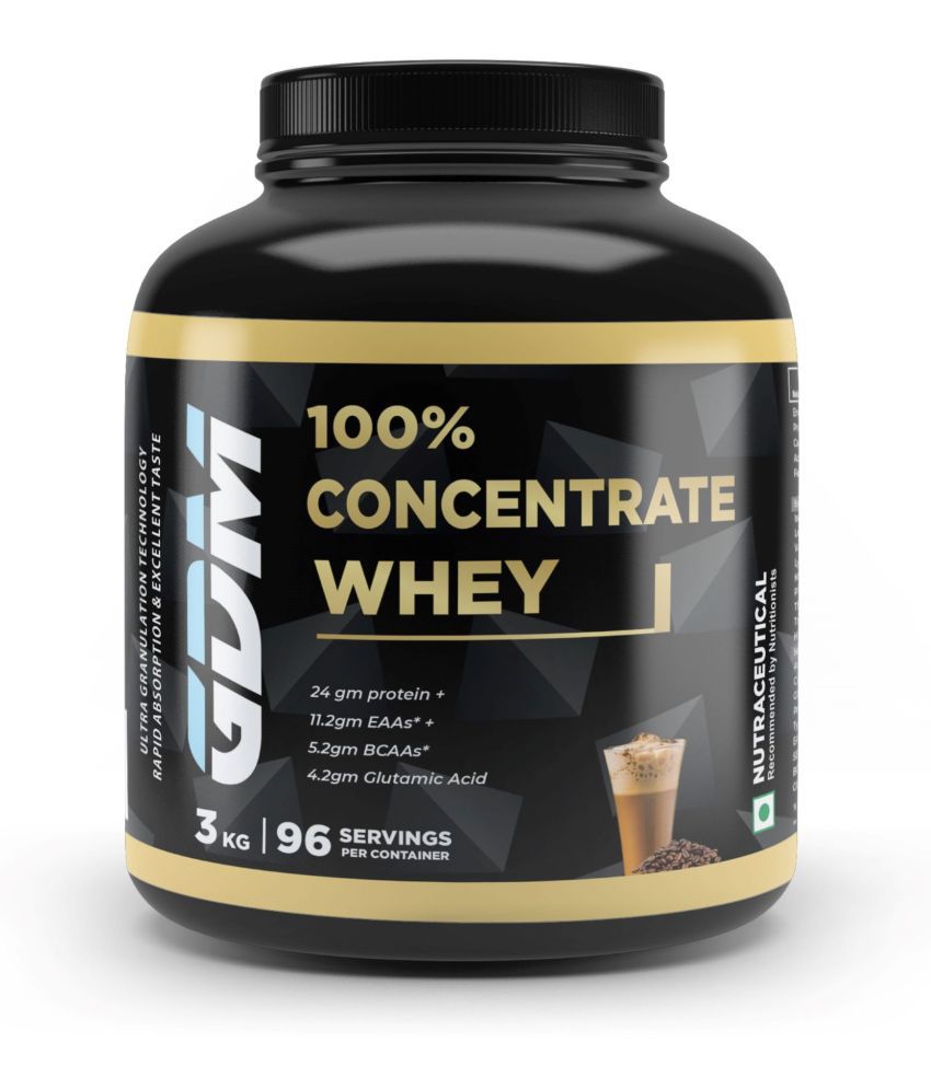     			GDM NUTRACEUTICALS LLP Concentrate Whey Protein Powder ( 3 kg , Coffee - Flavour )
